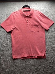 St. John’s Bay Men’s Size S Polo Cotton Blend Pink Salmon Short Sleeves
