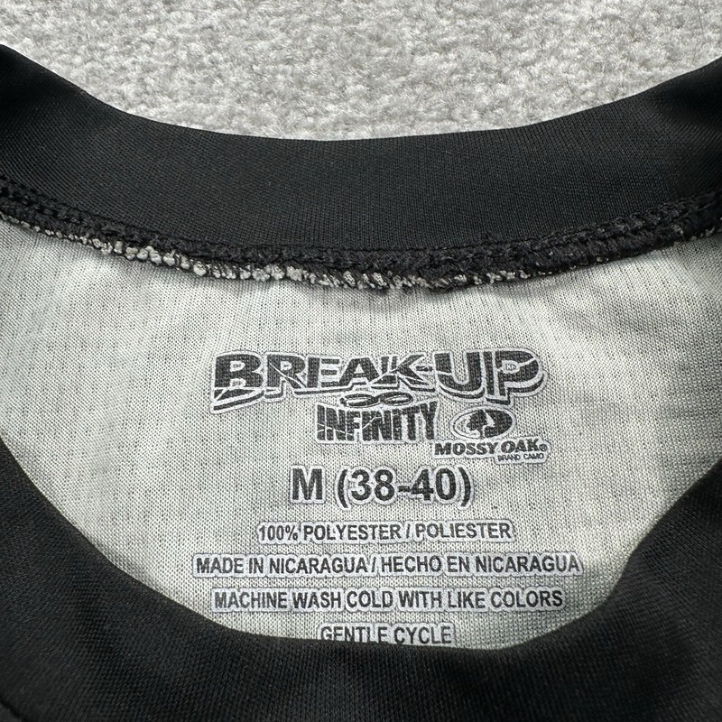 Mossy Oak Infinity Break Up Men's Hunting LS Shirt Size Medium 38-40 Black Camo gallery