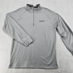 Greg Norman Pullover Mens Medium 1/4 Zip Gray Play Dry Kings North Golf Shirt