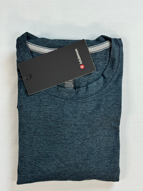 lululemon Soft Jersey Long-Sleeve Shirt Heathered Classic Navy. Size S. (NWT) gallery