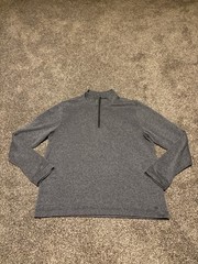 Rhone Quarter Zip Pullover Mens Large Blue Grey Heather Athletic Performance