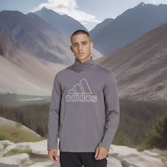 Adidas Future Icons Men Turtleneck Embroidered Badge of Sport Shirt HK2151 $50