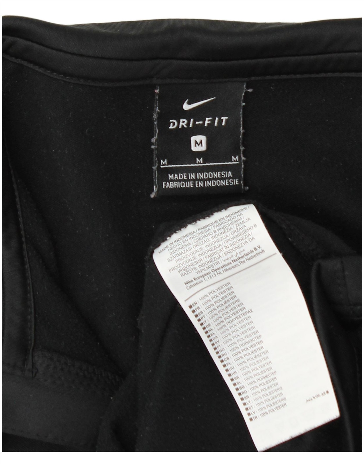 Nike Mens Dri Fit Zip Neck Pullover Tracksuit Top Medium Black Polyester CN19 gallery