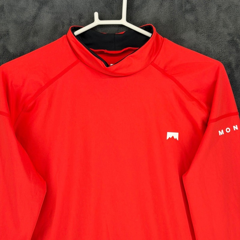 Montec Zulu FW20 Mens Base Layer Sweater Red Mock Neck Long Sleeve Size M gallery
