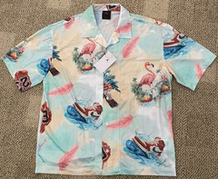 Jordan Nike Camp Top Shirt Button Front Essentials Tropical IB3007 Men’s XL
