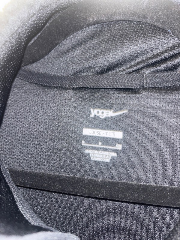 Nike Yoga Fleece Half Zip Pullover Sweatshirt Black Loose Fit Women S gallery