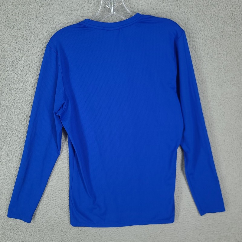 Gymshark T Shirt Mens Small Arrival Royal Force Blue Crew Long Sleeve Workout gallery