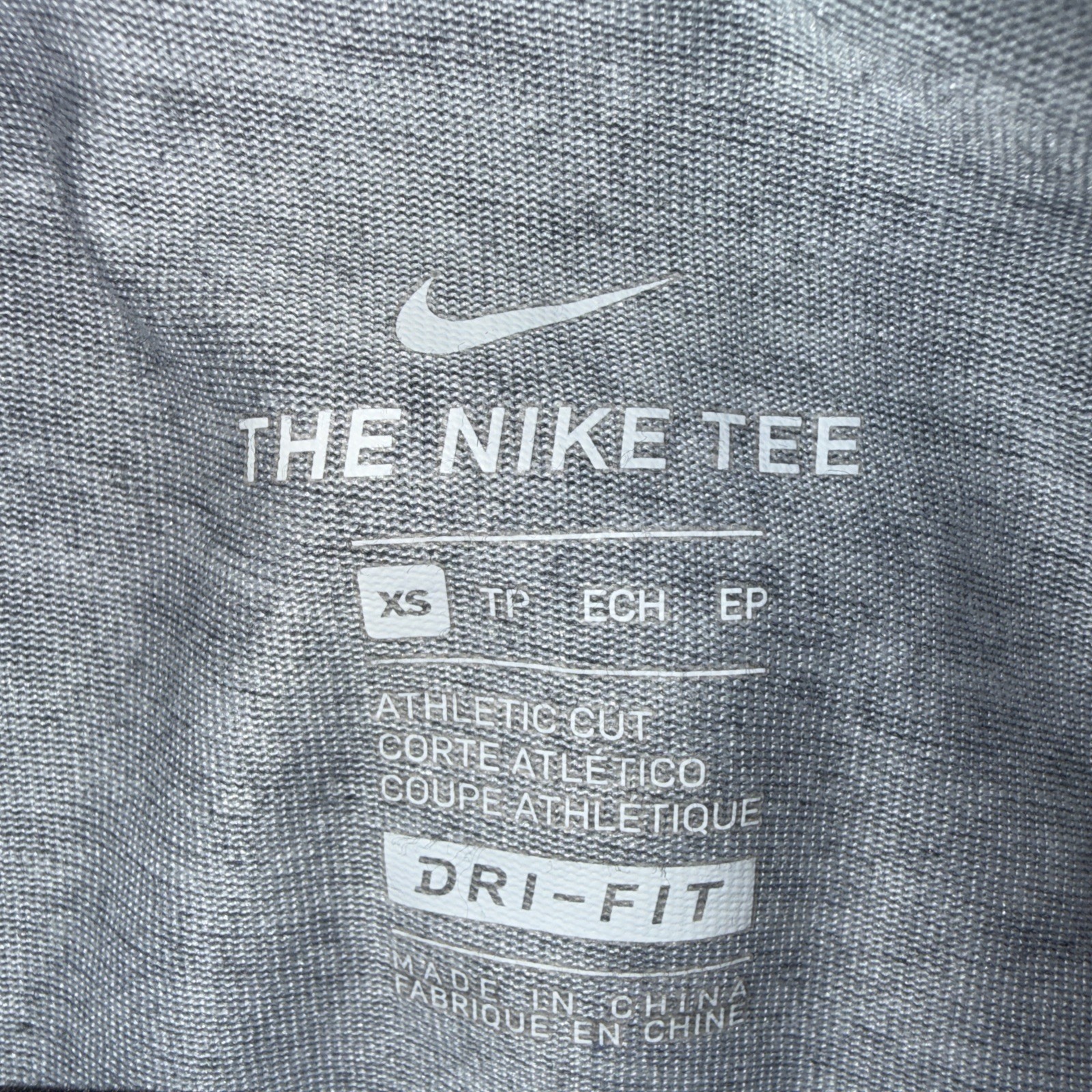 Nike Dri-FIT The Nike Tee Gray Pink Logo Short Sleeve T-Shirt Size XS gallery