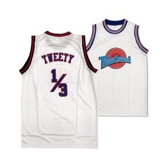 Tune Squad Tweety 1/3 Men’s XL 1X Pullover Sleeveless Basketball Shirt White