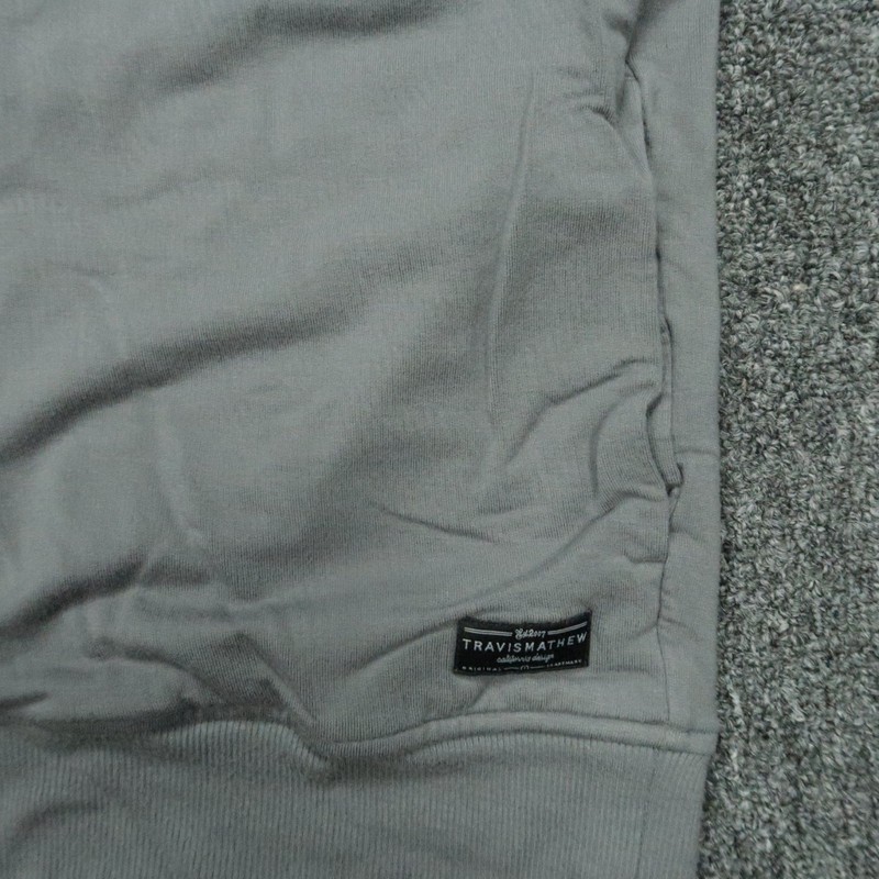 Travis Mathew Pullover Mens Large Gray Newport Quarter Zip Stretch Lightweight gallery