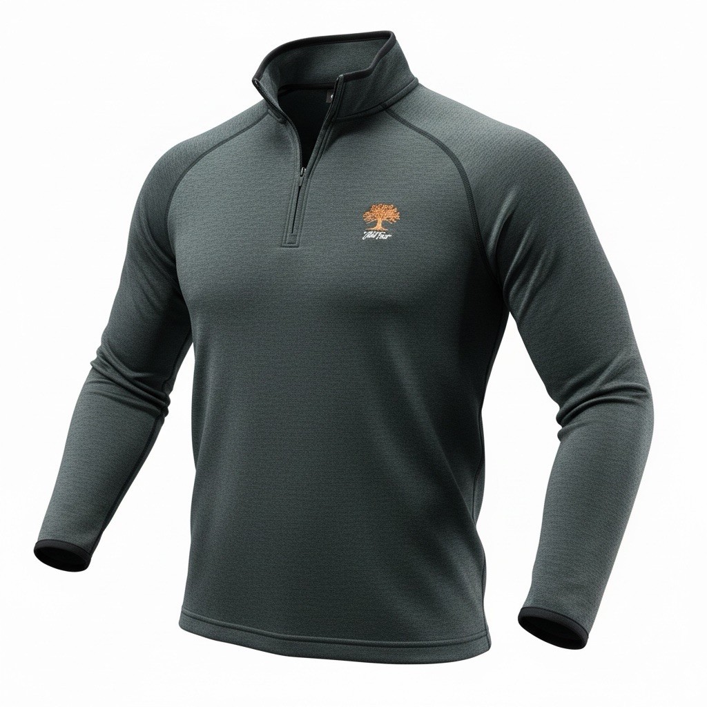 NWOT Under Armour Golf Oak Tree National 1/4 Zip Pullover Charcoal Gray Men’s S gallery