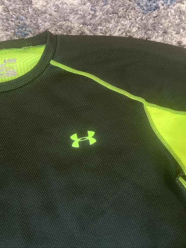 Under Armour Fitted Cold Gear Infrared Long Sleeve Shirt Mens XL Green Thermal gallery