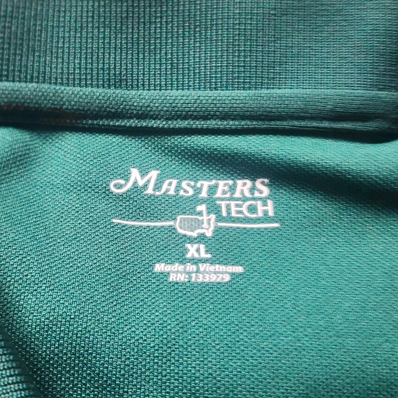 Masters Tech Augusta National Men's Golf Green Shirt Polo Size XL gallery