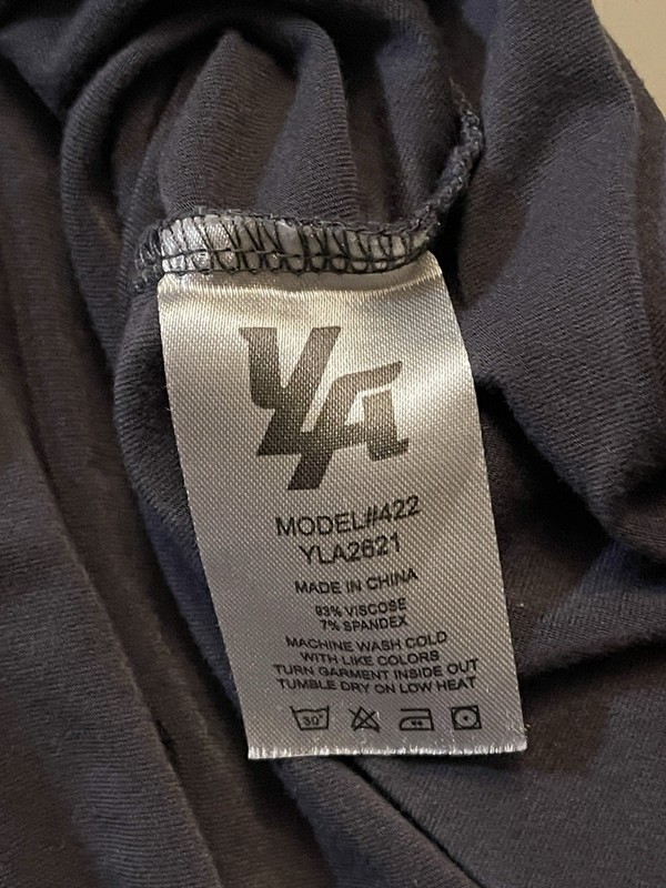 Youngla Essential Fitted Tee Size Medium Gray Viscose YLA2621 Workout Shirt gallery
