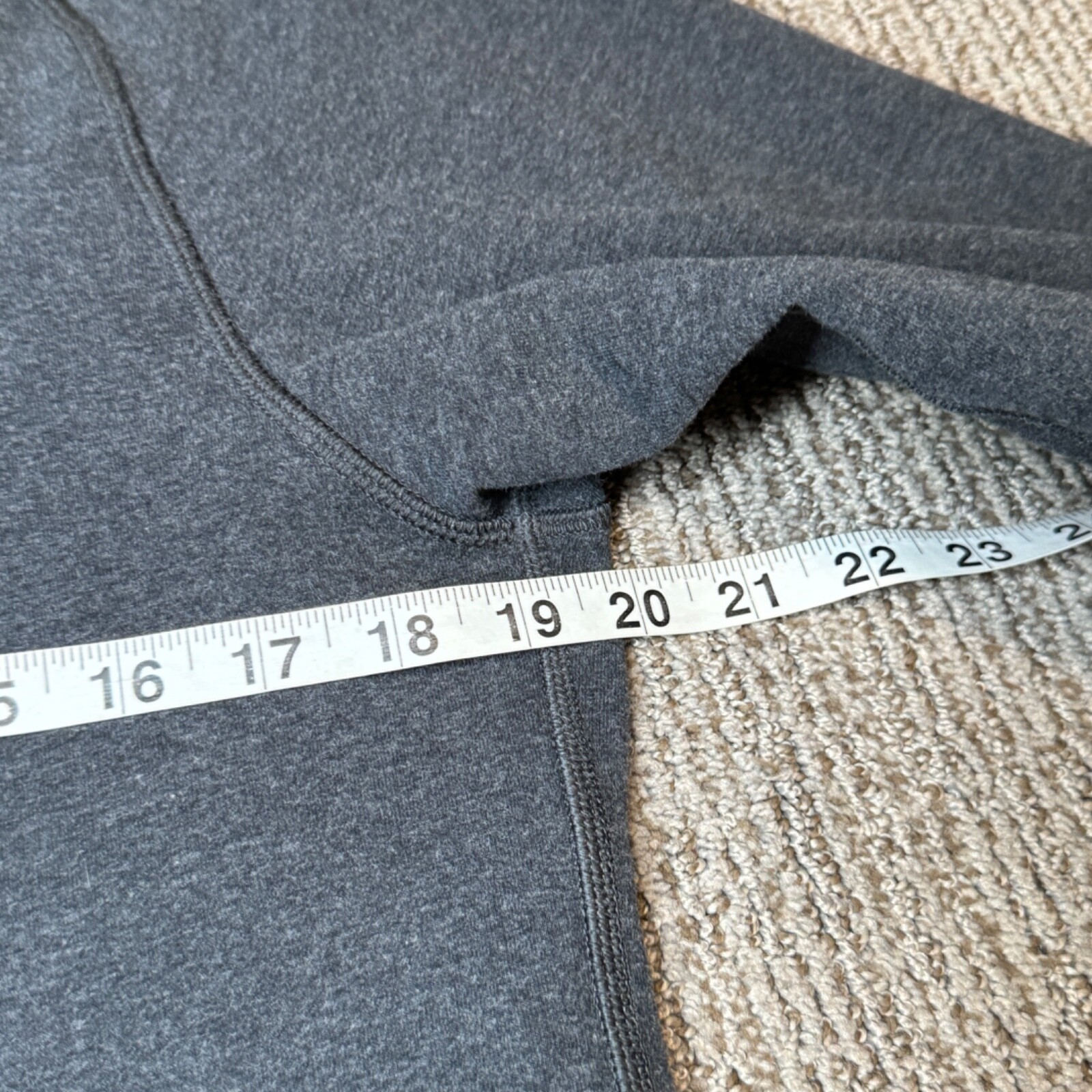 Lululemon Mens S Thick Henley Shirt Long Sleeve Elbow Pads Fleece Grey Warm gallery