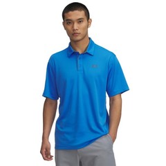 Under Armour – Mens Tech Polo, Blue Atlantis/Pitch Gray Small Small