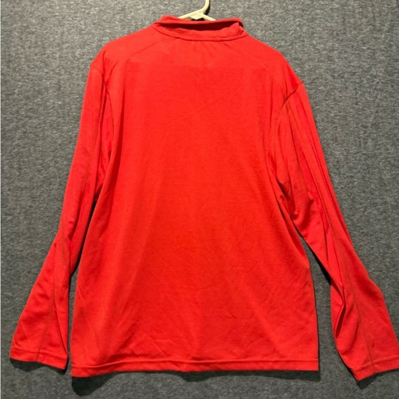 Ohio State OSU pullover shirt mens L red 1/4 zip performance polyester Active gallery