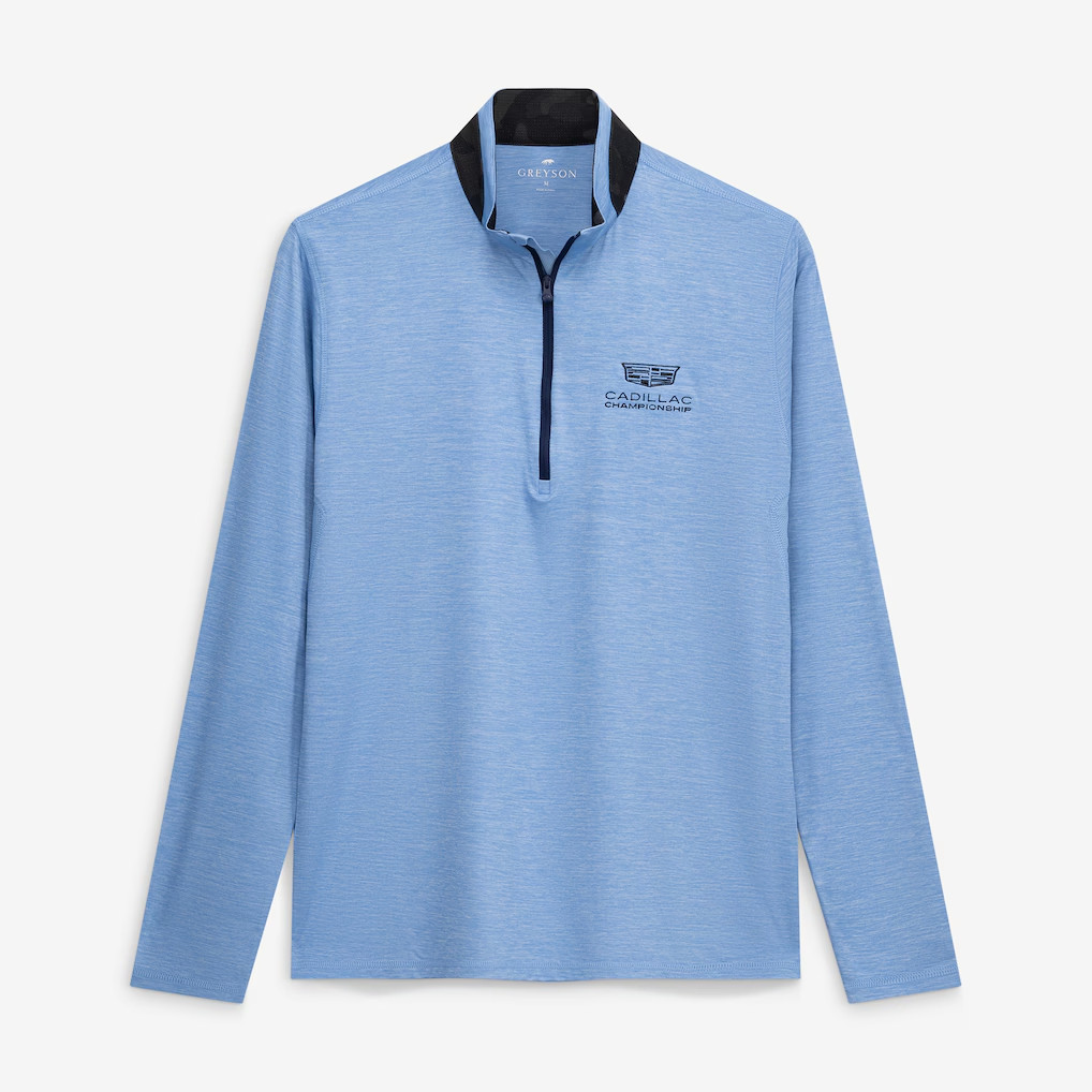 Greyson Clothiers Cadillac Championship Light Blue Guide Sport Quarter-Zip Pullo gallery