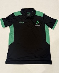 Ireland Rugby Lansdowne Polo Shirt Mens L Black Jersey Active Training Workout