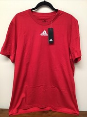 NEW Adidas Men’s XL Hob Amplifier Short Sleeve Sportswear Cotton Red T-Shirt NWT