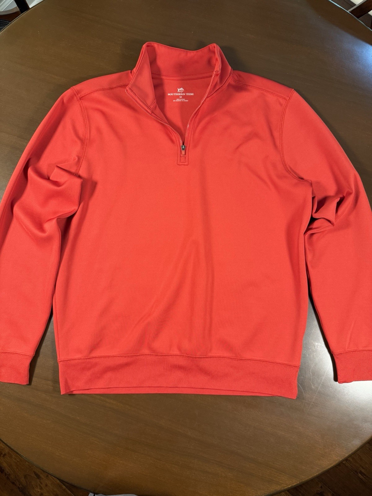 Southern Tide Red 1/4 Zip Mock Neck Pullover Long Sleeve Men's Size M gallery