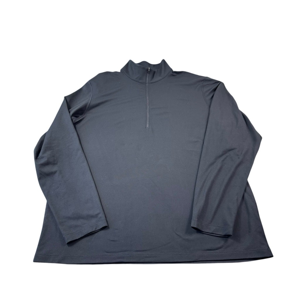 Lululemon Half Zip Solid Black Performance Men’s Half Zip Size XL Mint