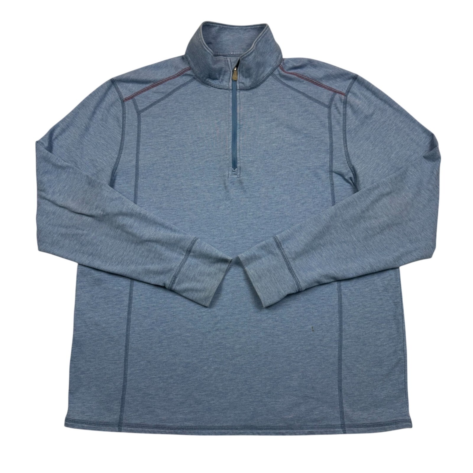 Tommy Bahama IslandZone 1/4 Zip Pullover Men's M Long Sleeve Heather Blue UPF gallery