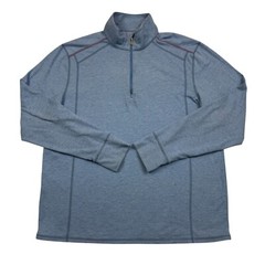 Tommy Bahama IslandZone 1/4 Zip Pullover Men’s M Long Sleeve Heather Blue UPF