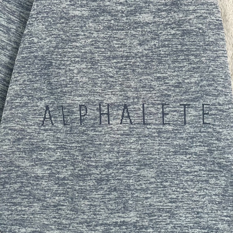 ALPHALETE Performance 1/4 Zip Pullover Shirt Men Large Heather Grey Wicking gallery