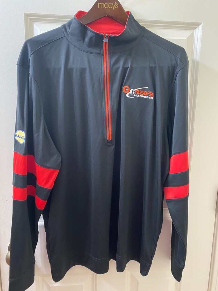 NEW Ahead Extreme 1/4 Zip BLACK AND RED Long Sleeve Shirt Men's M