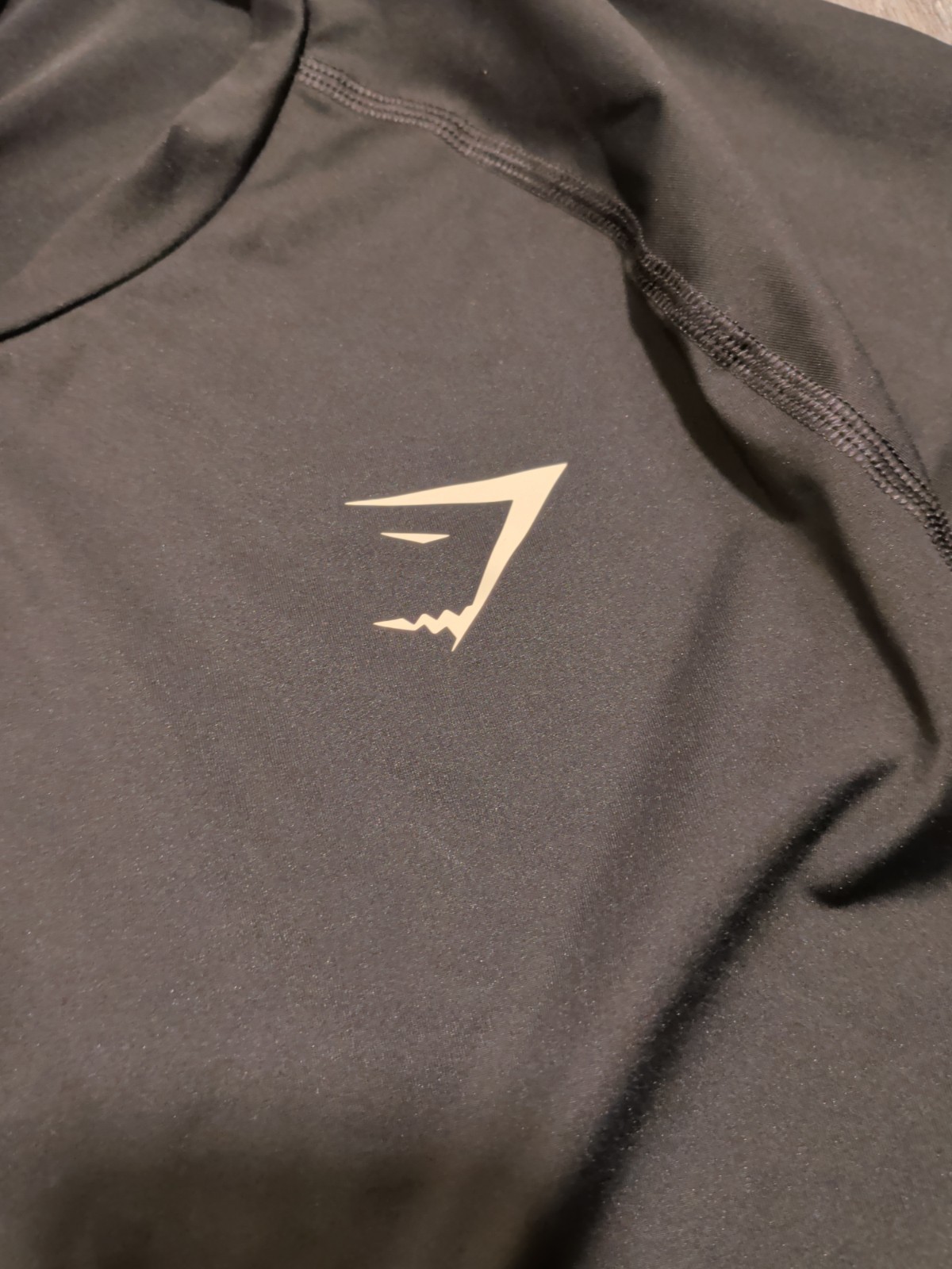 Gymshark Element Baselayer Long Sleeve Compression Shirt Mens Size M Black A1A1P gallery