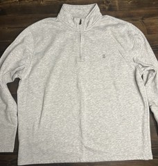 IZOD XL Gray Men’s 1/4 Zip Mock Neck Pullover Long Sleeve Activewear Top