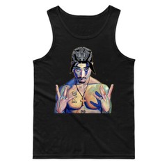 Watercolor Tupac Mens Unisex Tank top Thug Rap Legend 2Pac 90s Hip Hop tribute