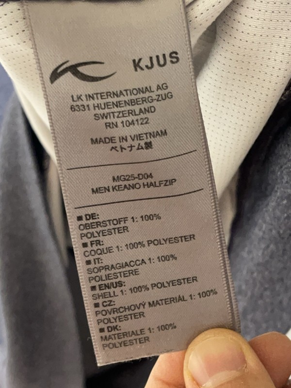 KJUS Pullover Men XL Blue Keano 1/4 Zip Performance Golf Hiking Sweatshirt 54 gallery
