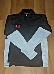 under armour 1/4 zip large white red and black