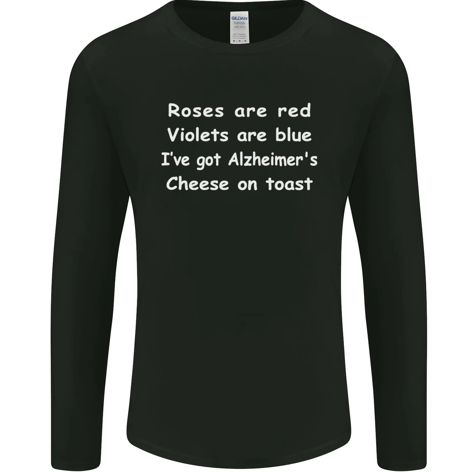 Alzheimers Cheese on Toast Funny Slogan Mens Long Sleeve T-Shirt gallery
