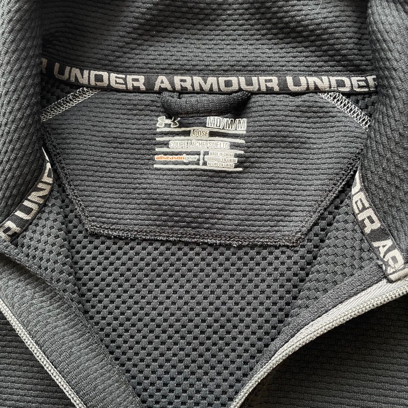 Under Armour Loose 1/4 Zip Pullover Men’s M All Season Gear 2 Zip Pockets Black gallery