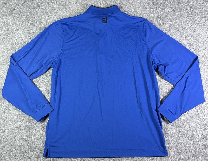 Footjoy Performance 1/4 Zip Pullover Mens XL Blue Full Zip Stretch Athletic Golf gallery