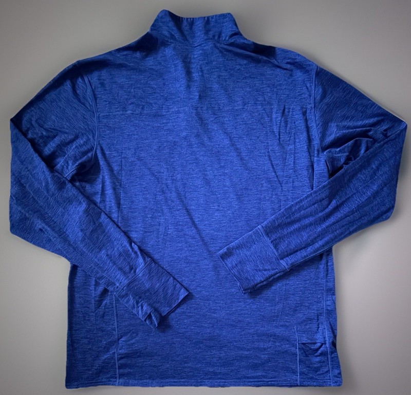 Brooks Running Road Runner Sports Long Sleeve 1/4 Zip Shirt Logo Blue Large JBHS gallery