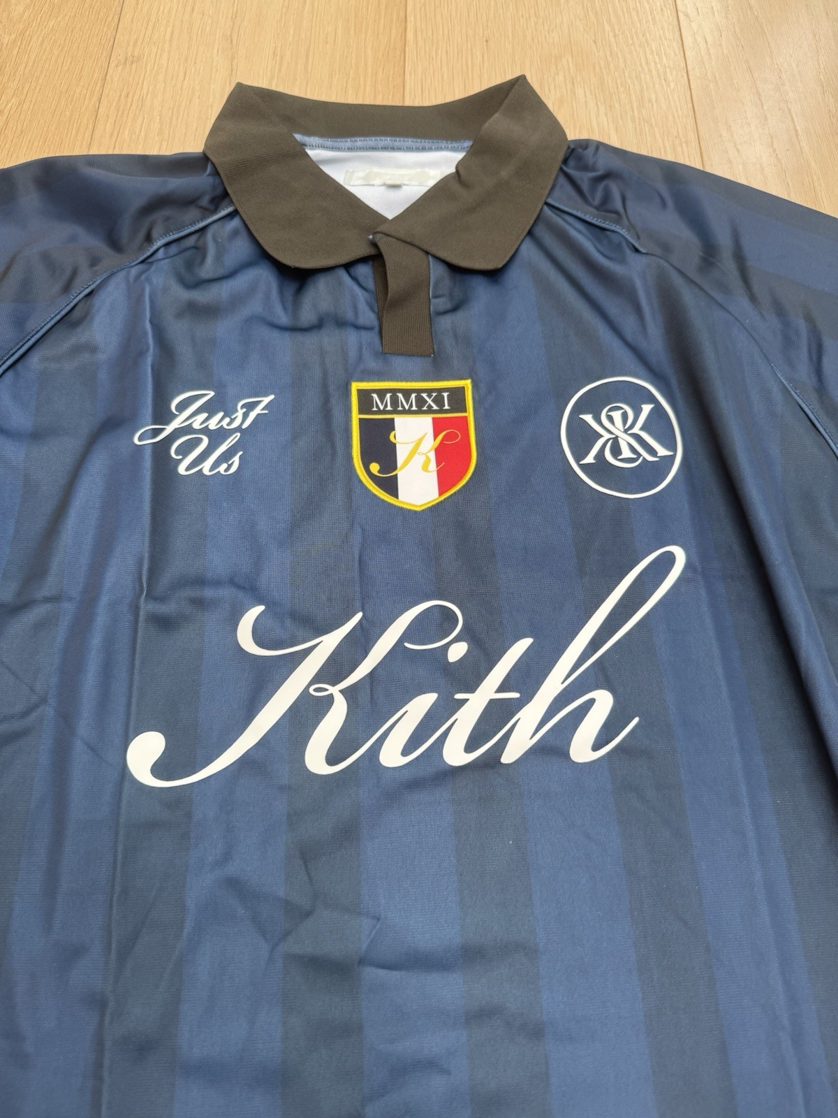 Kith Shadow Stripe Marcel Soccer Jersey 'Gulf” gallery