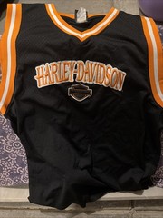 Harley Davidson Jersey HD Motorcycle Basketball Seen Vintage Rare Paso Texas XL
