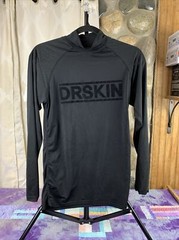 DRSKIN Men’s Medium Black Long Sleeve Compression Shirt Drskin Logo