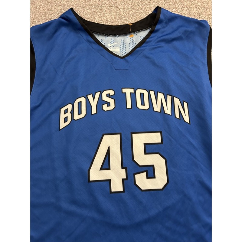 Nike Basketball Jersey Mens XL Blue Excellent Boys Town 45 Team Mesh Sleeveless gallery