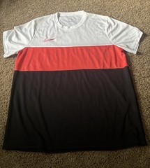 Nike Men’s Athletic Dri-Fit Short Sleeve T-Shirt Black/Red/White Size XXL