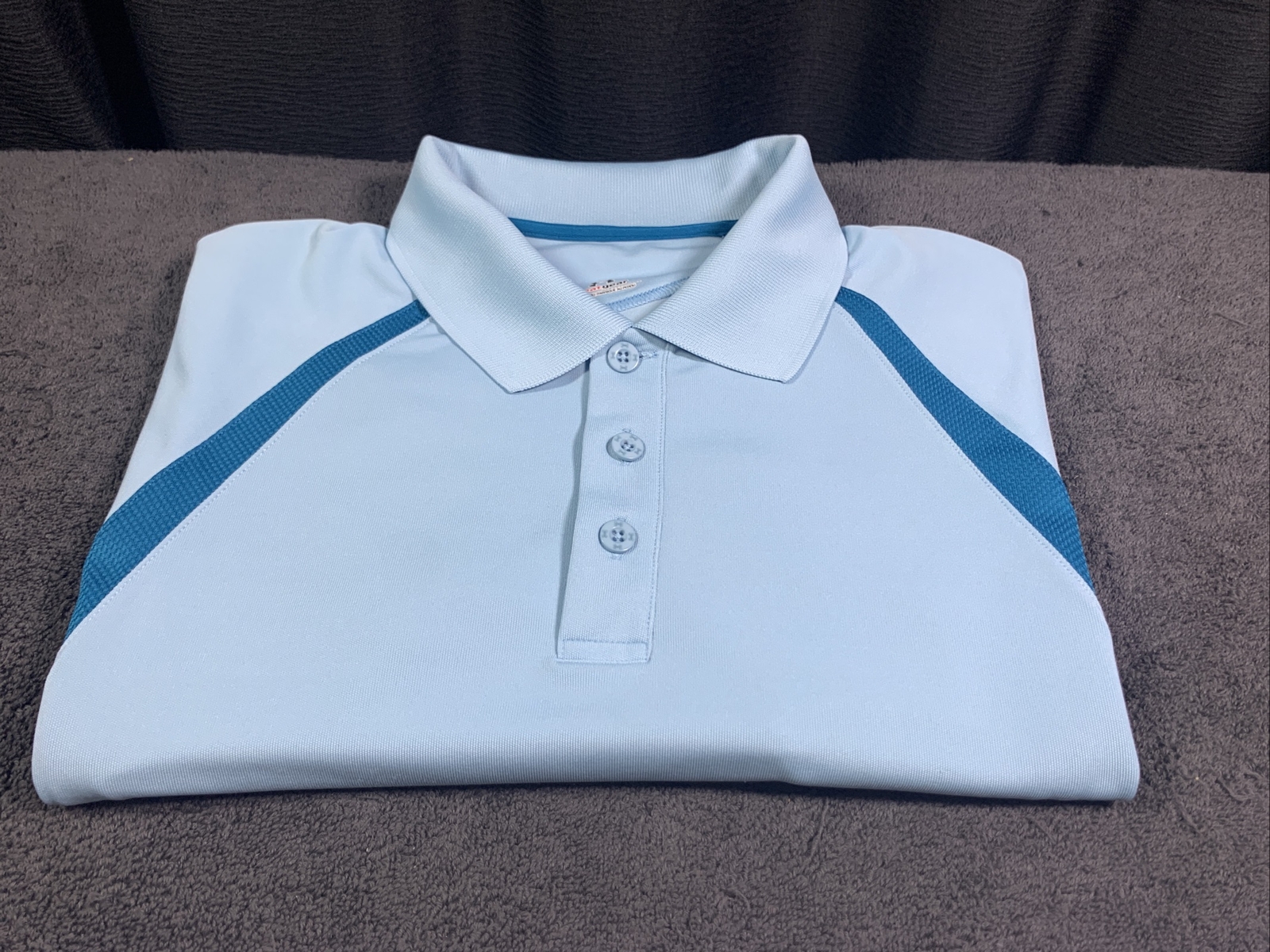 Under Armour Mens Blue Aqua Large Polo Golf Shirt gallery