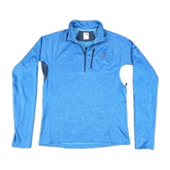 The North Face Impulse Performance Pullover Men S Shirt 1/4 Zip Blue FlashDry