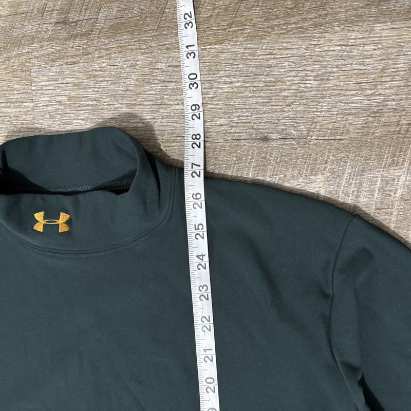 Under Armour Mock Turtleneck Compression Shirt Men’s XL Green Long Sleeve Thick gallery