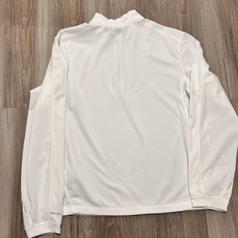 Alpine Design DRI-LOGIC Pullover White 1/4 Zip Long Sleeve Men's L Thumb Holes gallery