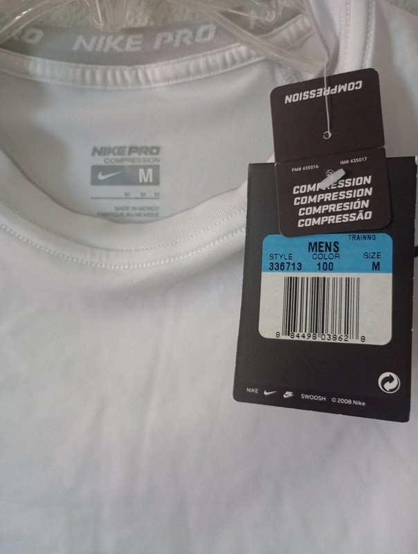 Nike Pro Mens M White Compression Shirt 336713 100 NWT gallery
