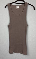 Ekkovision Men’s Solid Ribbed Comfort Core Beater Tank Top Large Gym Gray